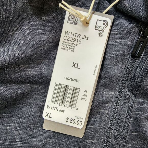 Adidas W HTR Jacket Black Gray NWT XL - Picture 5 of 5